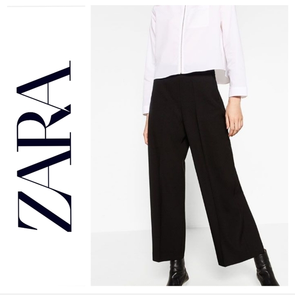 Zara Pants - Zara Culottes Black Wide Leg Pants. Size XS.